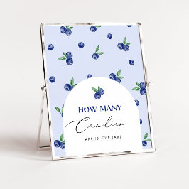 Blueberry sweet Raad eens hoeveel snoepjes Poster