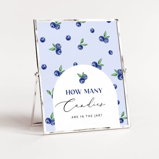 Blueberry sweet Raad eens hoeveel snoepjes Poster