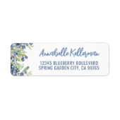 Blueberry Sweet Return-adres Etiket (Voorkant)