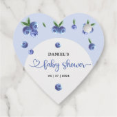 Blueberry Sweet Waterverf Boy Baby shower Bedankjes Labels (Achterkant)