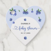 Blueberry Sweet Waterverf Boy Baby shower Bedankjes Labels (Voorkant)