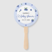Blueberry Sweet Waterverf Boy Baby shower Handwaaier (Achterkant)
