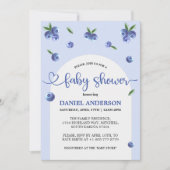 Blueberry Sweet Waterverf Boy Baby shower Kaart (Voorkant)