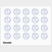 Blueberry Sweet Waterverf Boy Baby shower Ronde Sticker (Vel)