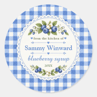 Blueberry Syrup Homemade Gift Label