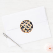 Blueberry taart met Fancy korst Ronde Sticker (Envelop)