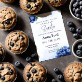 Blueberry thema douche uitnodigen kaart
