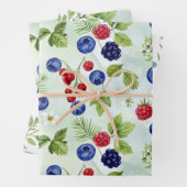Blueberry Theme Assorted WrappingPaper Flat Sheets Inpakpapier Vel (In situ)