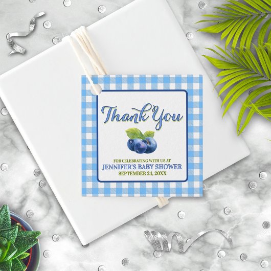 Blueberry Theme Baby shower Bedankt Bedankjes Labels