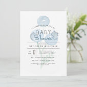 Blueberry Trio | Berry Waterverf Baby shower Kaart (Staand voorkant)