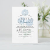 Blueberry Trio | Berry Waterverf Baby shower Kaart (Staand voorkant)