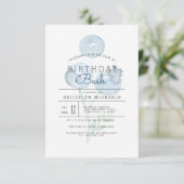 Blueberry Trio | Berry Waterverf Birthday Bash Kaart (Staand voorkant)