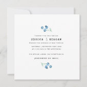 Blueberry Trio Waterverf bruiloft uitnodigen Kaart (Voorkant)