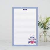 Blueberry Truffle Bunny Briefpapier (Staand voorkant)