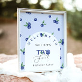 Blueberry Twee lieve verjaardagsfeestje welkom Poster