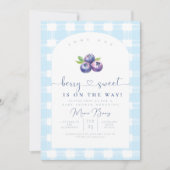 Blueberry-uitnodiging voor baby shower kaart (Voorkant)