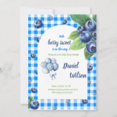 Blueberry-uitnodiging voor Baby shower Kaart (Voorkant)