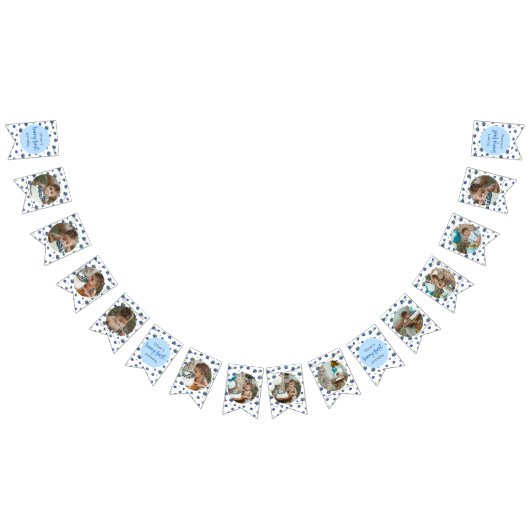 Blueberry Verjaardag 12 maanden Foto Milestone Vlaggetjes (Alle)