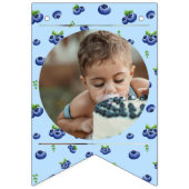 Blueberry Verjaardag 12 maanden Foto Milestone Vlaggetjes (Derde vlag)