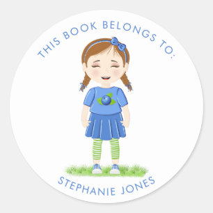 Blueberry Verjaardag Dit boek behoort toe aan Ronde Sticker