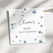 Blueberry verjaardagsfeestje Berry Sweet Waterverf Servet