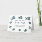 Blueberry verjaardagsfeestje veel dank u bessen bedankkaart (Voorkant)