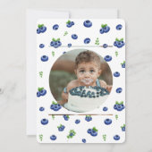 Blueberry-verjaardagsfoto bedankt kaart (Achterkant)