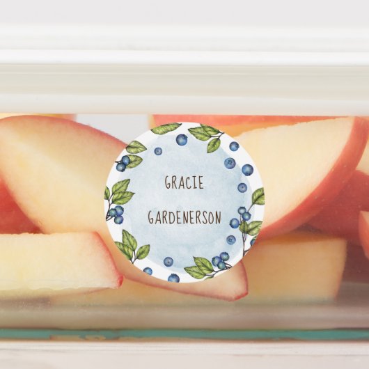 Blueberry Waterverf aangepaste voedseletiketten Labels (Aangebracht)