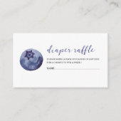 Blueberry Waterverf baby shower luier loterij Informatiekaartje (Voorkant)