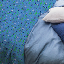 Blueberry waterverf patroon schattig meisje blauw fleece deken