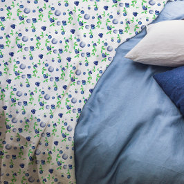 Blueberry waterverf patroon schattig meisje fleece deken