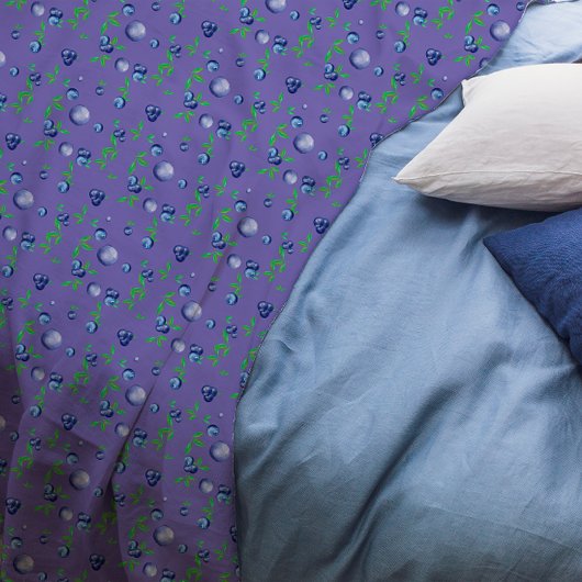 Blueberry waterverf patroon schattig meisje lavend fleece deken