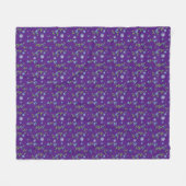 Blueberry waterverf patroon schattig meisje paarse fleece deken (Voorkant (Horizontaal))