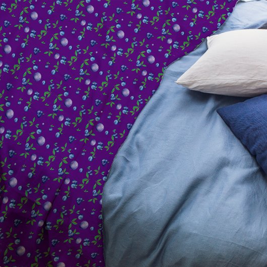 Blueberry waterverf patroon schattig meisje paarse fleece deken