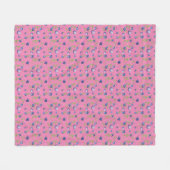 Blueberry waterverf patroon schattig meisje roze fleece deken (Voorkant (Horizontaal))