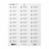 Blueberry Waterverf Return Address Labels (Full Sheet)