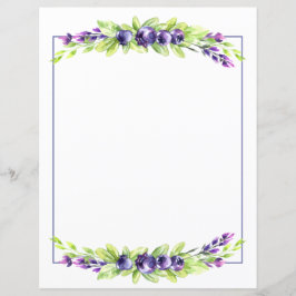 Blueberry Waterverf Scrapbook Paper