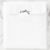 Blueberry Waterverf Scrapbook Vierkante Sticker (Tas)