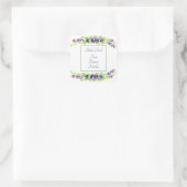 Blueberry Waterverf Scrapbook Vierkante Sticker (Tas)