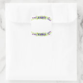 Blueberry Waterverf Scrapbook Vierkante Sticker (Tas)