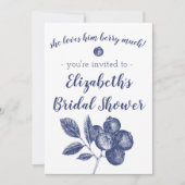 Blueberry Wedding Shower Uitnodiging (Voorkant)