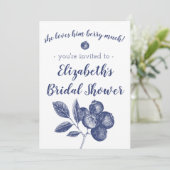 Blueberry Wedding Shower Uitnodiging (Staand voorkant)
