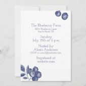 Blueberry Wedding Shower Uitnodiging (Achterkant)