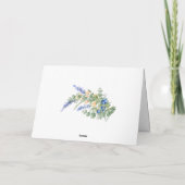 Blueberry Wildflower Lavendel Rustieke bruiloft Bedankkaart (Achterkant)