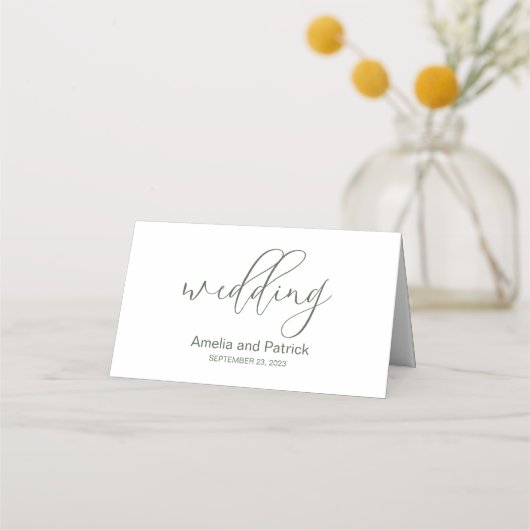 Blueberry Wildflower Lavendel Rustieke bruiloft Plaatskaartje (Achterkant)