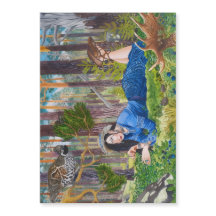 Blueberry Woman Magnetische Kaart