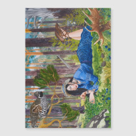 Blueberry Woman Magnetische Kaart