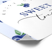 Blueberry zoete lekkernijen verjaardagsfeestje poster (Hoek)