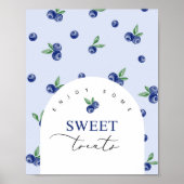 Blueberry zoete lekkernijen verjaardagsfeestje poster (Voorkant)