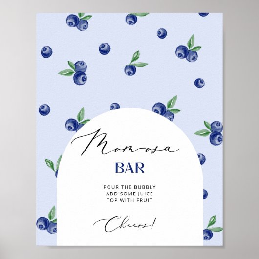 Blueberry zoete Mom-osa bar Poster (Voorkant)